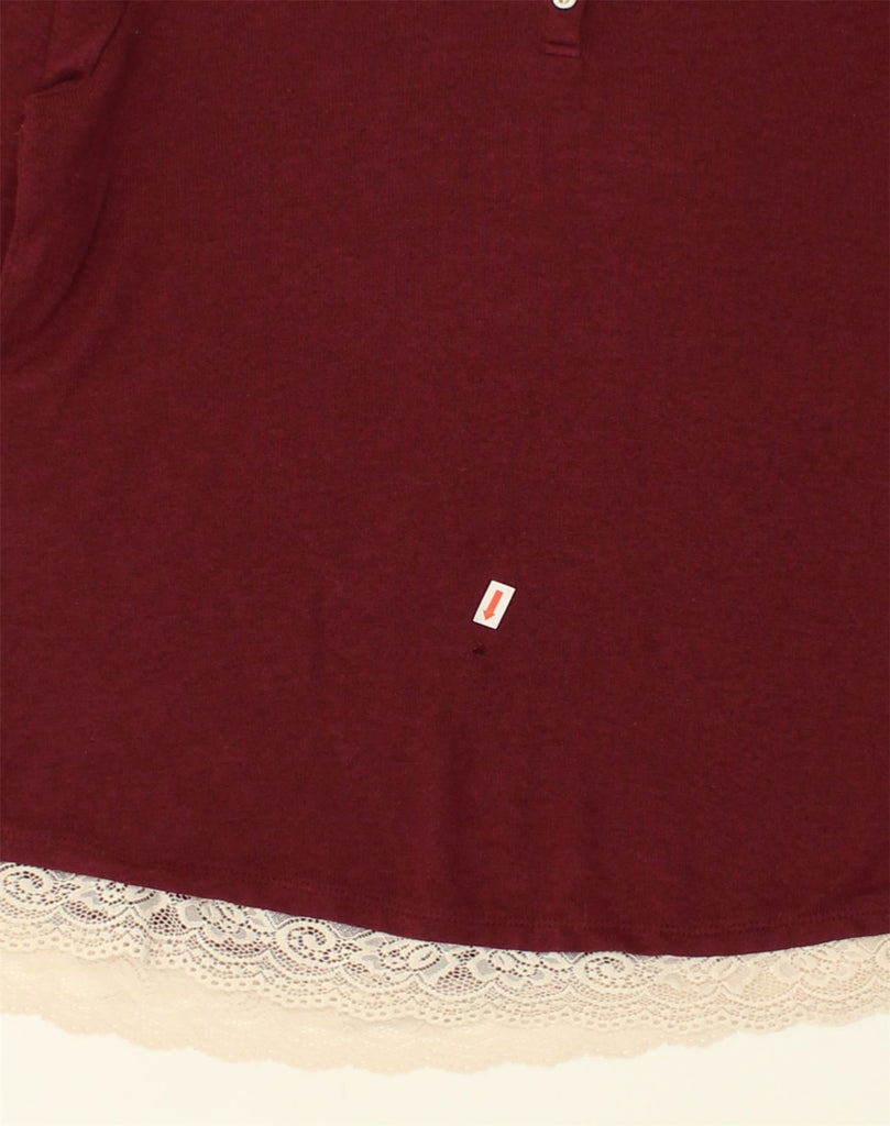 ABERCROMBIE & FITCH Girls Top Long Sleeve 15-16 Years Burgundy Viscose | Vintage Abercrombie & Fitch | Thrift | Second-Hand Abercrombie & Fitch | Used Clothing | Messina Hembry 