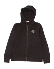 KAPPA Mens Zip Hoodie Sweater Large Black Cotton