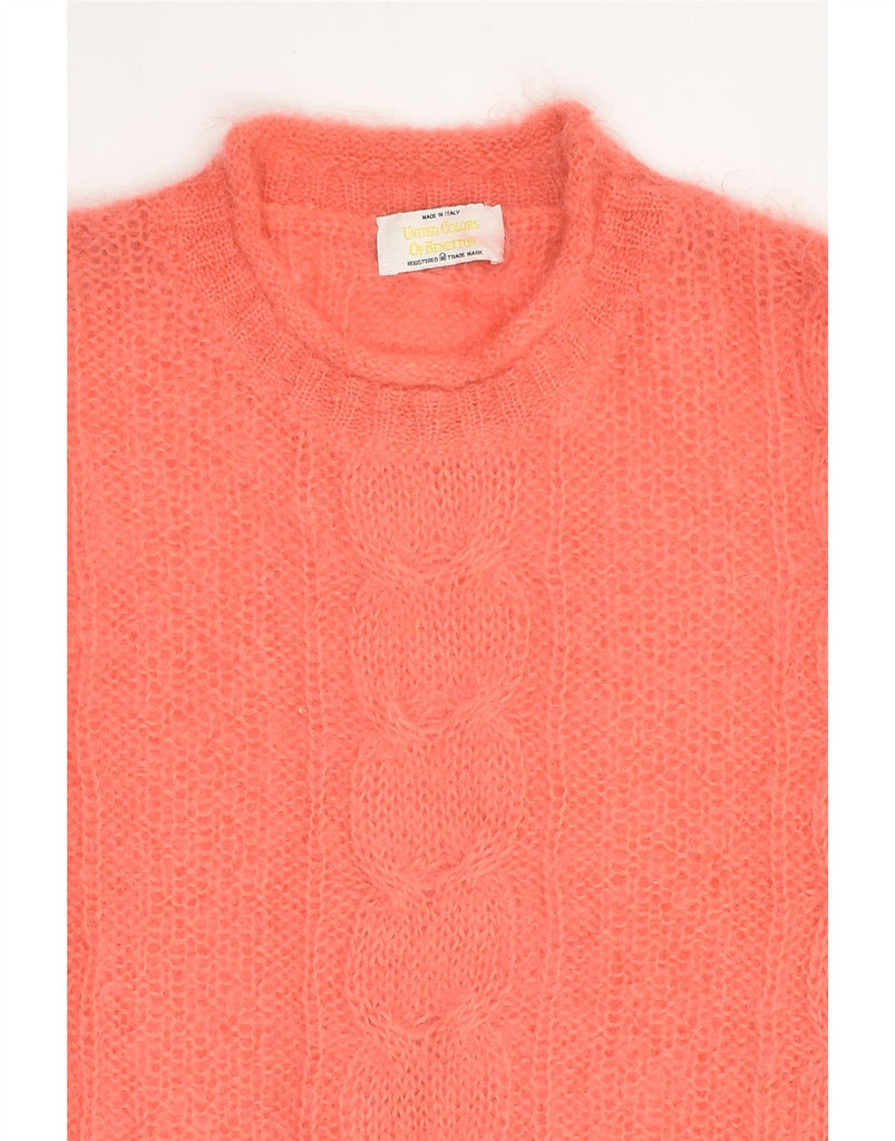 BENETTON Womens Turtle Neck Jumper Sweater UK 18 XL Orange | Vintage Benetton | Thrift | Second-Hand Benetton | Used Clothing | Messina Hembry 