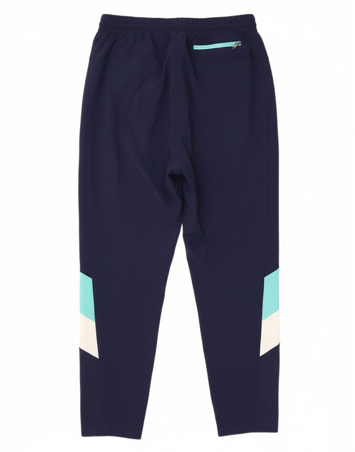 Puma Mens Tracksuit Trousers Large Navy Blue Colourblock Polyester