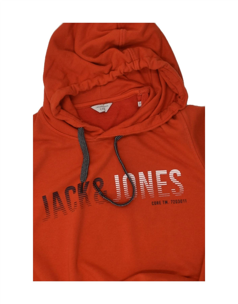 JACK & JONES Mens Graphic Hoodie Jumper Large Red Polyester | Vintage Jack & Jones | Thrift | Second-Hand Jack & Jones | Used Clothing | Messina Hembry 