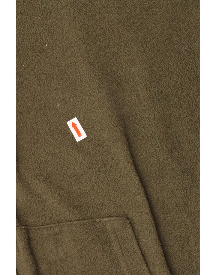 MOUNTAIN WAREHOUSE Mens Fleece Jacket UK 38 Medium Khaki Polyester