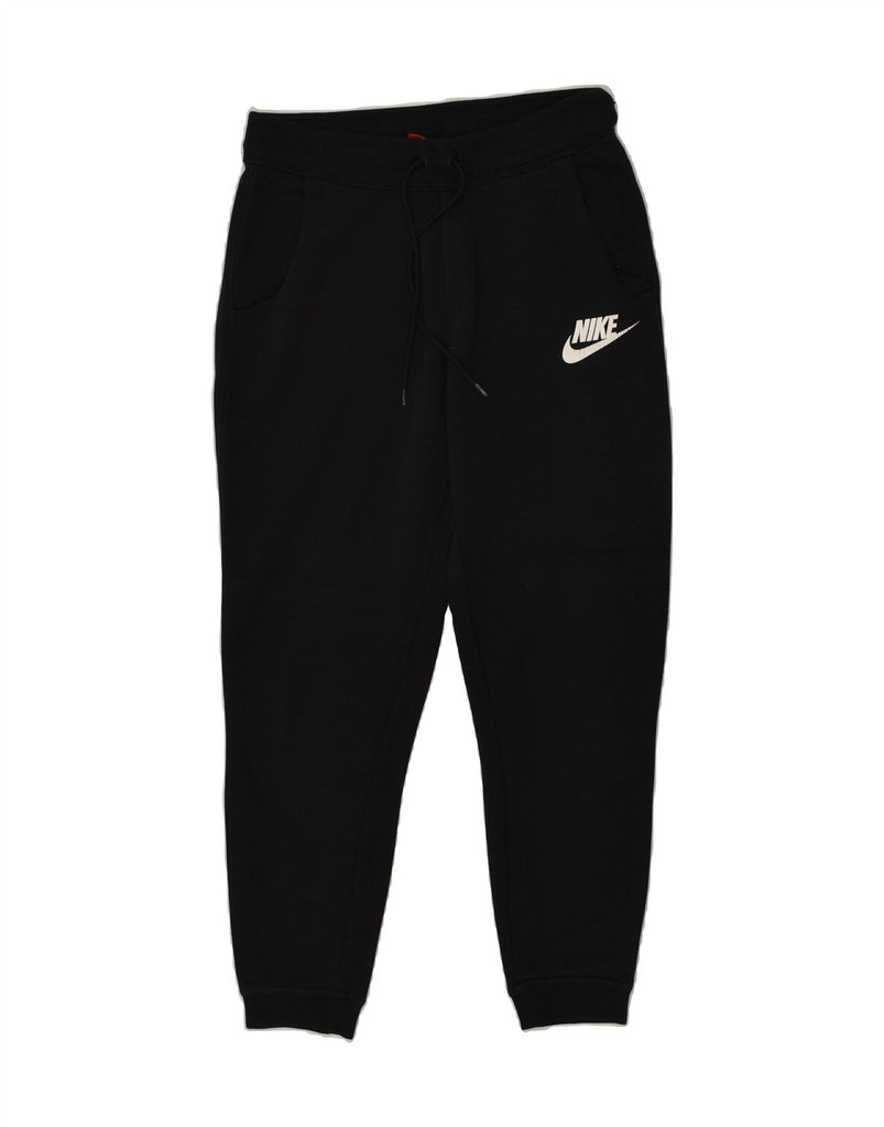 NIKE Mens Tracksuit Trousers Joggers Small Black Cotton | Vintage Nike | Thrift | Second-Hand Nike | Used Clothing | Messina Hembry 