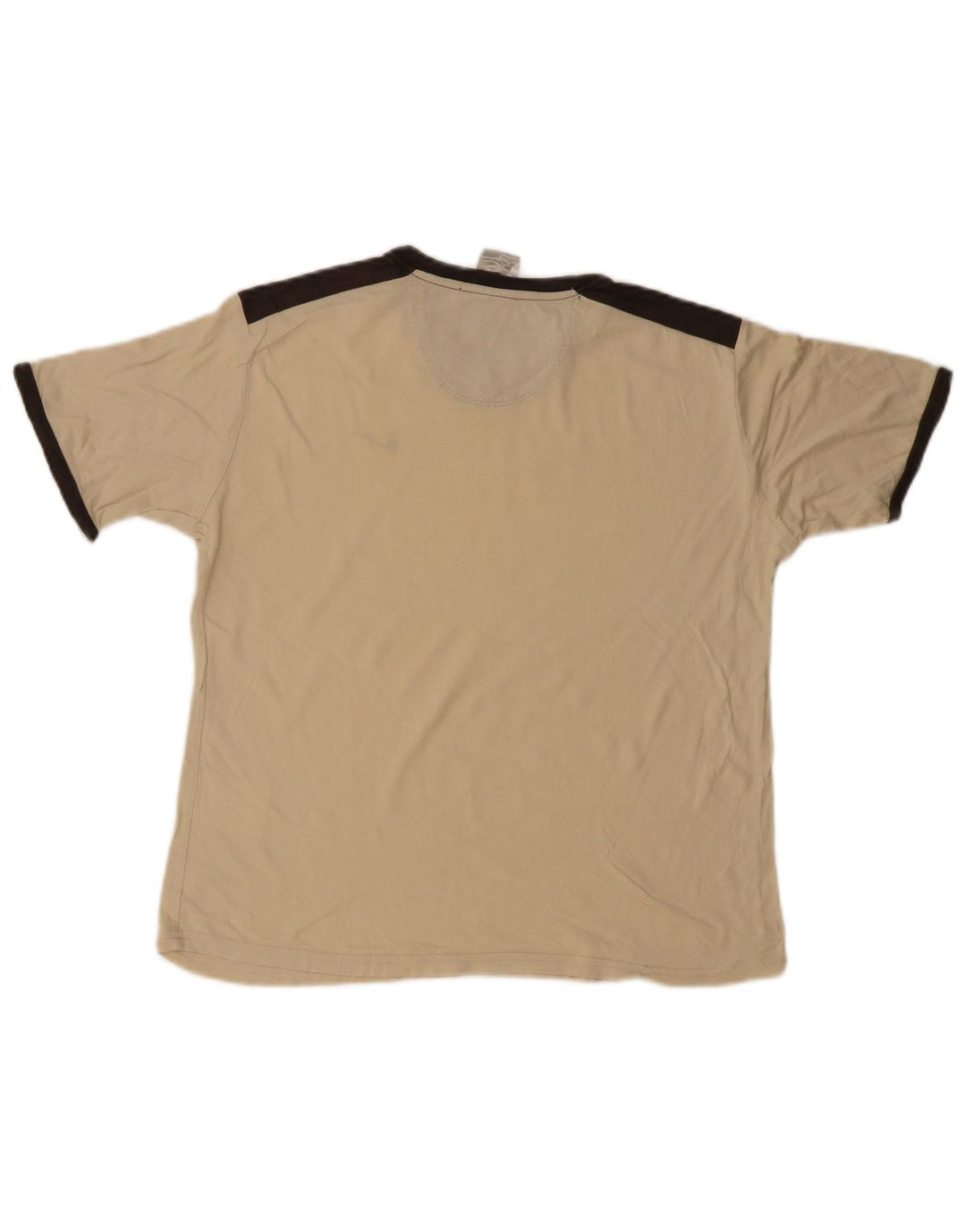 NIKE Womens T-Shirt Top US 12/14 Large Beige Colourblock