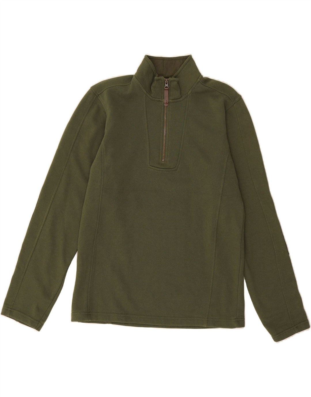 MOUNTAIN WAREHOUSE Mens Zip Neck Sweatshirt Jumper XS Khaki Cotton Vintage Mountain Warehouse and Second-Hand Mountain Warehouse from Messina Hembry 