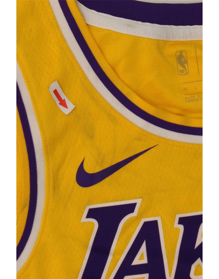 Nike Mens Lakers Graphic Vest Top Large Yellow Polyester
