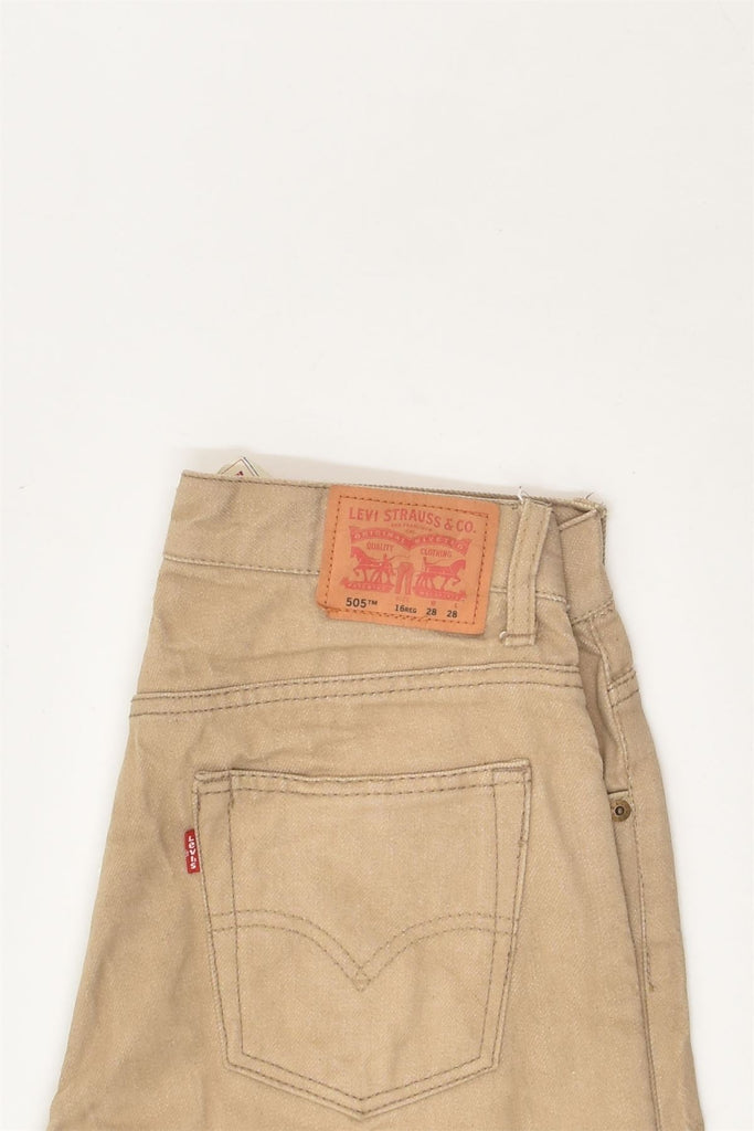 LEVI'S Boys 505 Straight Jeans 15-16 Years W28 L28  Beige Cotton | Vintage Levi's | Thrift | Second-Hand Levi's | Used Clothing | Messina Hembry 