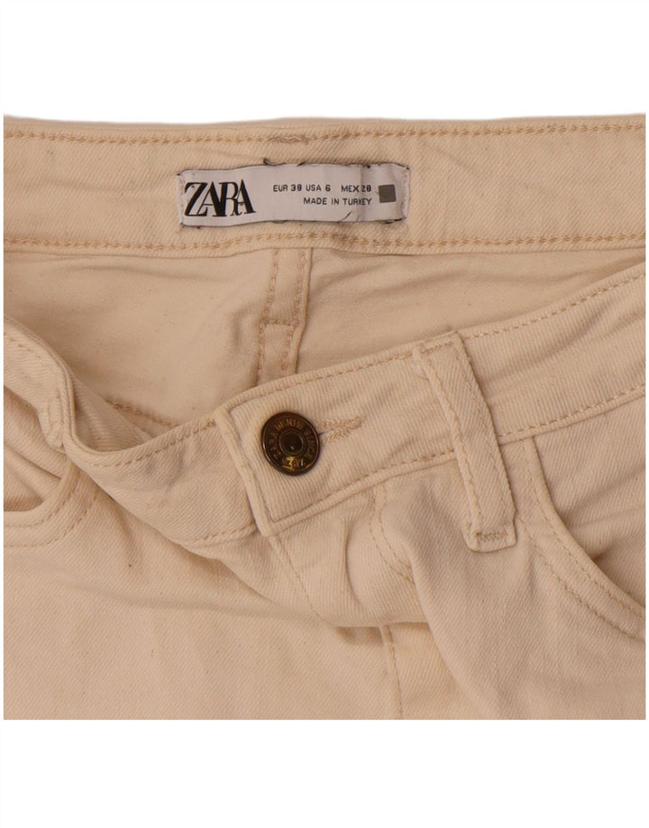 Zara Womens Bootcut Jeans EU 38 Small W28 L32 Off White
