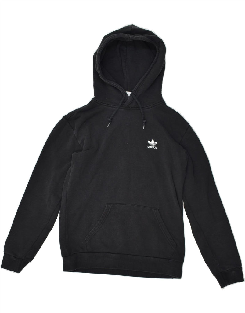 ADIDAS Mens Hoodie Jumper XS Black Cotton | Vintage Adidas | Thrift | Second-Hand Adidas | Used Clothing | Messina Hembry 