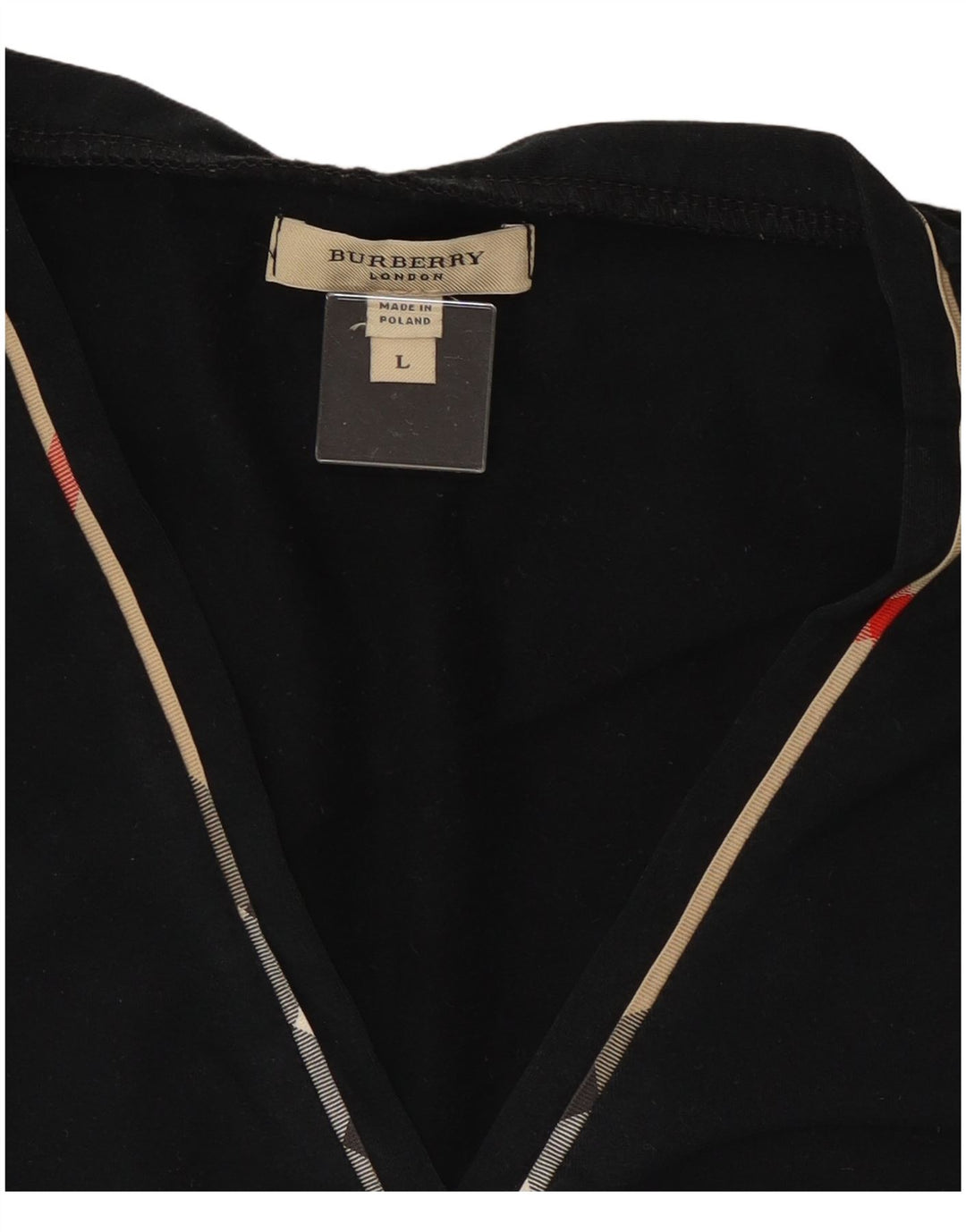 Burberry Womens Top 3/4 Sleeve UK 14 Large Black