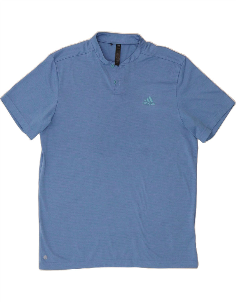 ADIDAS Mens T-Shirt Top Medium Blue Polyester Vintage Adidas and Second-Hand Adidas from Messina Hembry 