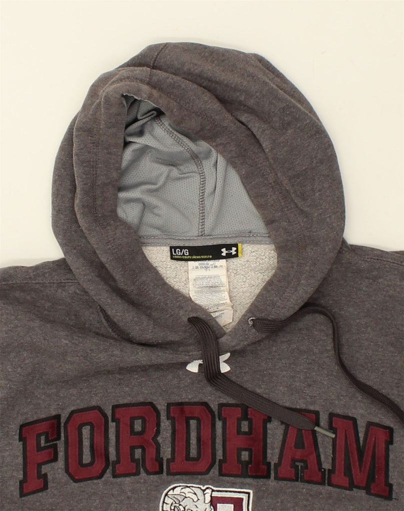 UNDER ARMOUR Mens Loose Fit Graphic Hoodie Jumper Large Grey Cotton | Vintage Under Armour | Thrift | Second-Hand Under Armour | Used Clothing | Messina Hembry 