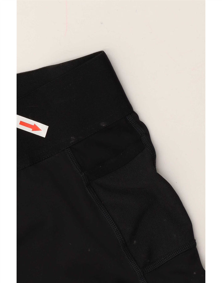 Adidas Womens Graphic Sport Shorts UK 12 Medium Black Polyester