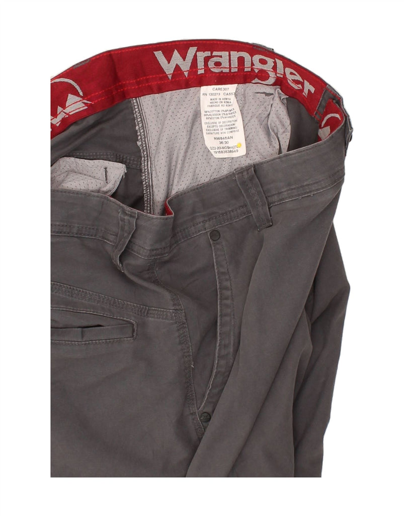 WRANGLER Mens Slim Fit Chino Trousers W36 L30  Grey Cotton | Vintage Wrangler | Thrift | Second-Hand Wrangler | Used Clothing | Messina Hembry 