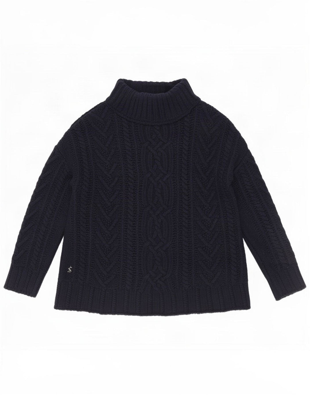 Joules Womens Turtle Neck Jumper Sweater UK 12 Medium Navy Blue Acrylic
