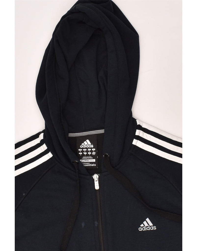 ADIDAS Mens Clima 365 Zip Hoodie Sweater Medium Black Cotton | Vintage Adidas | Thrift | Second-Hand Adidas | Used Clothing | Messina Hembry 