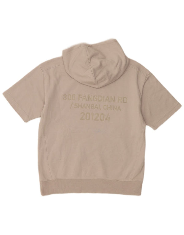 Zara Boys Graphic Short Sleeve Hoodie Jumper 9-10 Years Off White