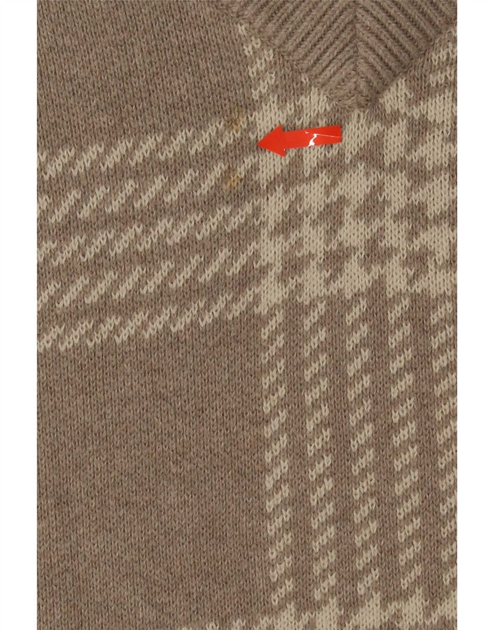 Abercrombie & Fitch Mens Oversized Vest Tank Top Medium Grey Houndstooth