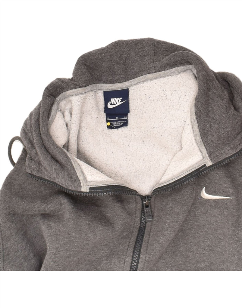 NIKE Mens Zip Hoodie Sweater XL Grey Cotton | Vintage Nike | Thrift | Second-Hand Nike | Used Clothing | Messina Hembry 