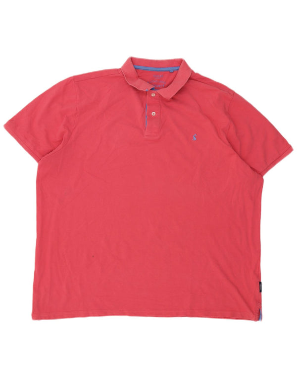 Joules Mens Classic Fit Polo Shirt 2XL Pink Cotton