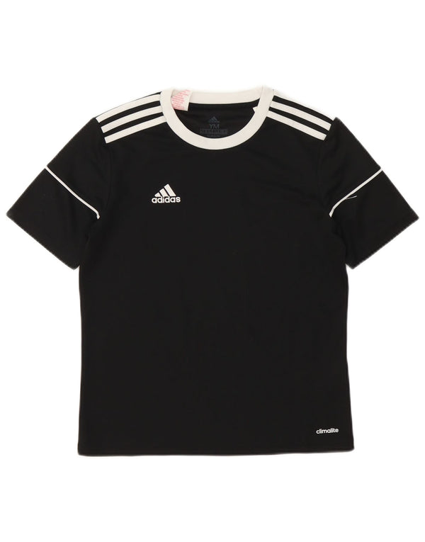 Adidas Boys Climalite T-Shirt Top 11-12 Years Medium Black Polyester