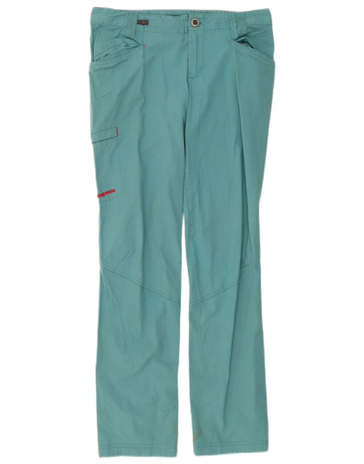 Patagonia Womens Straight Cargo Trousers US 6 Medium W34 L32 Turquoise