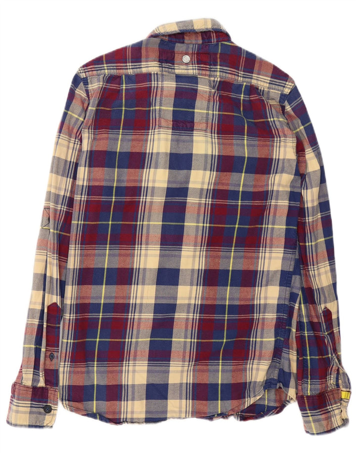 Superdry Mens Flannel Shirt Small Multicoloured Check Cotton