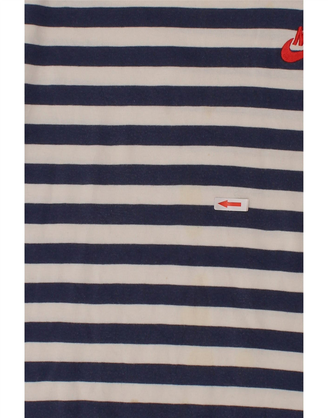 Nike Boys T-Shirt Top 12-13 Years Large Navy Blue Striped