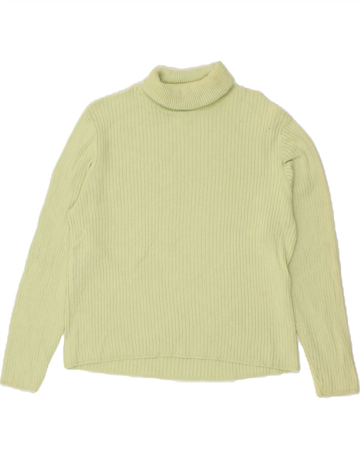 EDDIE BAUER Womens Petite Crop Roll Neck Jumper Sweater UK 14 Medium Green Vintage Eddie Bauer and Second-Hand Eddie Bauer from Messina Hembry 