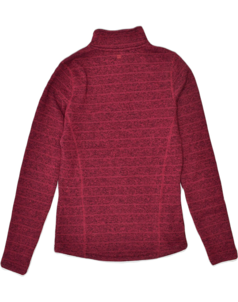 MOUNTAIN WAREHOUSE Womens Zip Neck Jumper Sweater UK 10 Small Maroon | Vintage | Thrift | Second-Hand | Used Clothing | Messina Hembry 