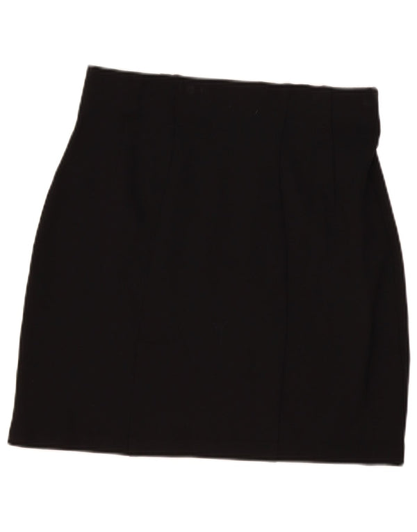 Marks & Spencer Womens Mini Skirt UK 12 Medium W30 Black Viscose