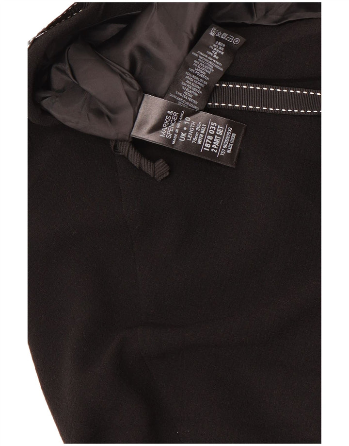 Marks & Spencer Womens A-Line Skirt UK 10 Small W30  Black Polyester