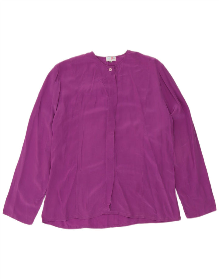 BALLOON Womens Oversized Shirt Blouse IT 40 Small Purple Silk