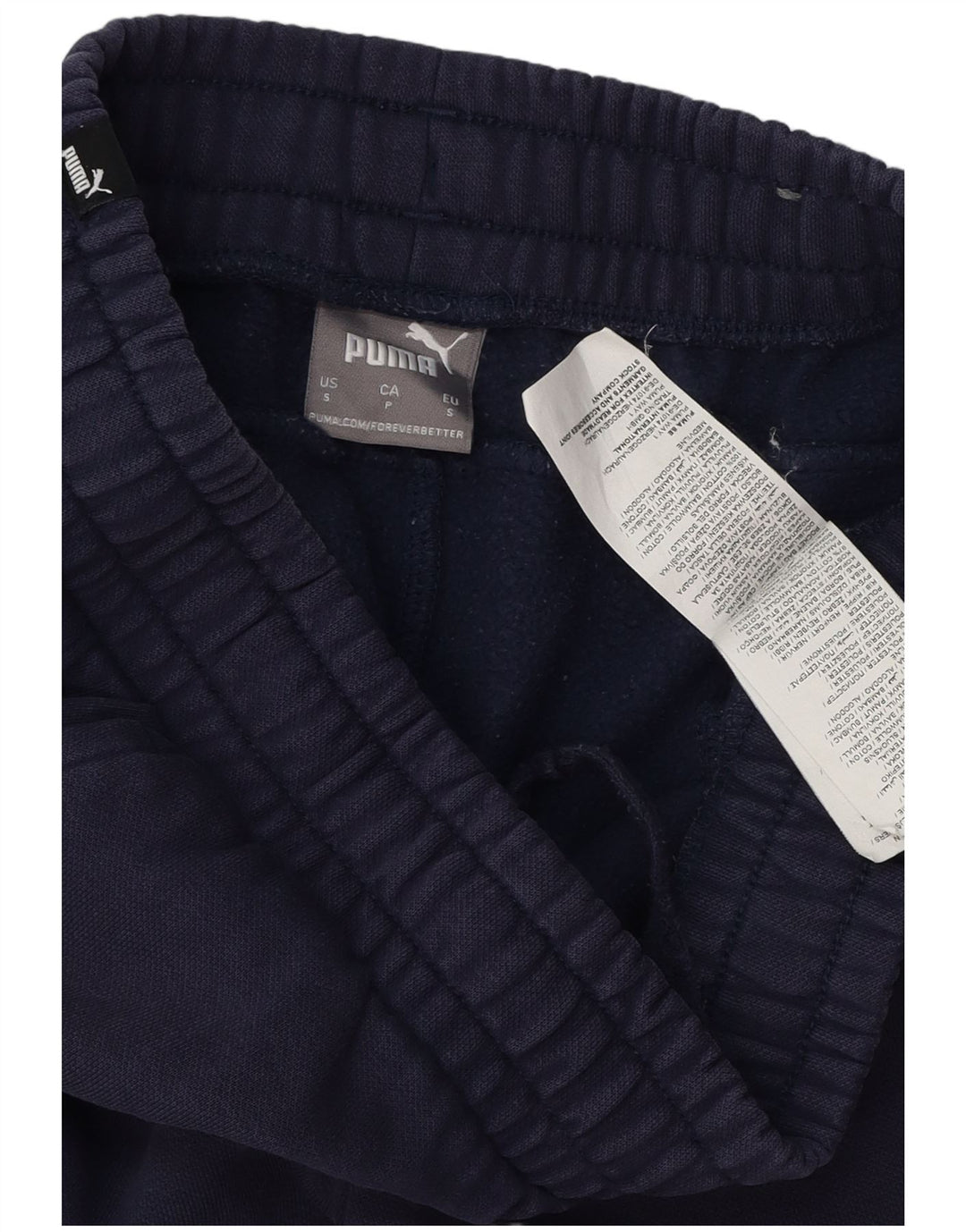 Puma Mens Tracksuit Trousers Joggers Small  Navy Blue Cotton