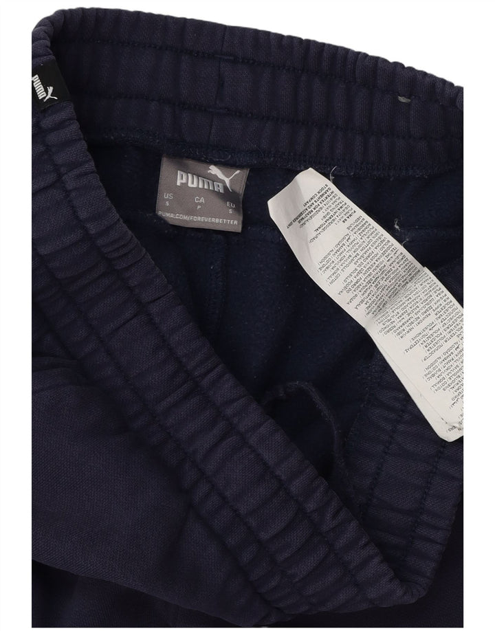 Puma Mens Tracksuit Trousers Joggers Small  Navy Blue Cotton