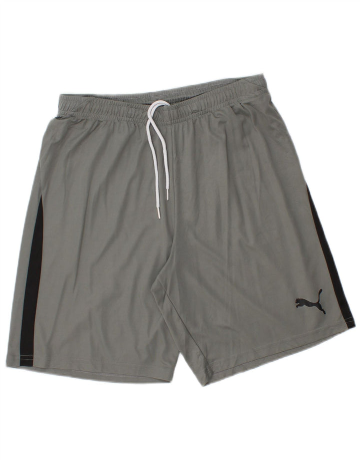 PUMA Mens Sport Shorts Medium Grey Colourblock