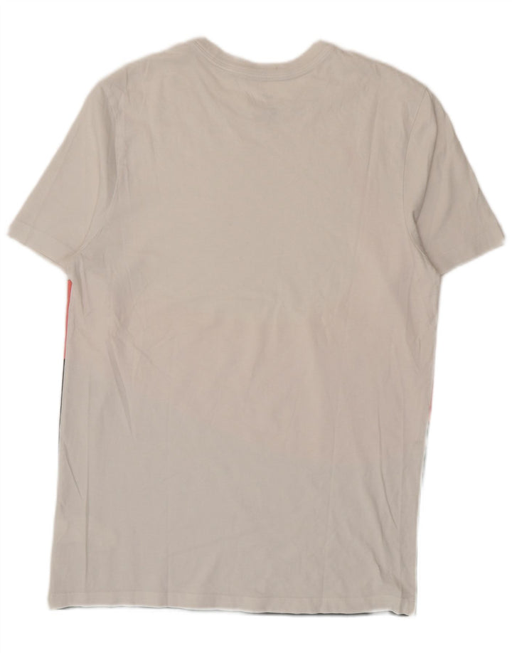 Nike Mens Graphic T-Shirt Top Medium White Colourblock Cotton