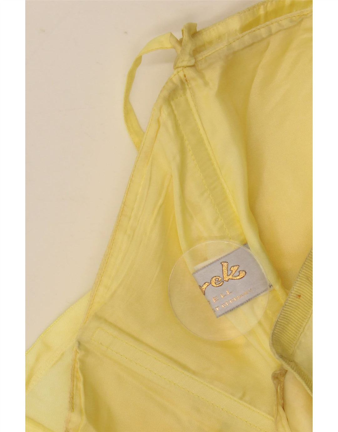 Murek Womens Asymmetric Strapless Dress EU 38 Medium Yellow Acetate