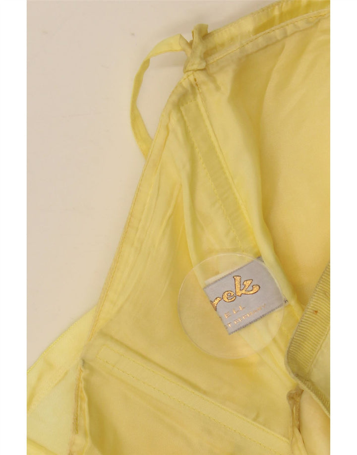 Murek Womens Asymmetric Strapless Dress EU 38 Medium Yellow Acetate