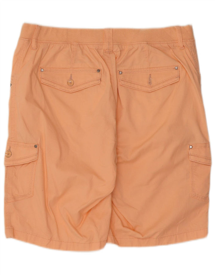 Lee Womens Relaxed Fit Cargo Shorts US 10 Large W32 Orange Cotton