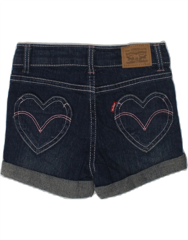 LEVI'S Girls Denim Shorts 4-5 Years W20 Navy Blue Cotton | Vintage Levi's | Thrift | Second-Hand Levi's | Used Clothing | Messina Hembry 