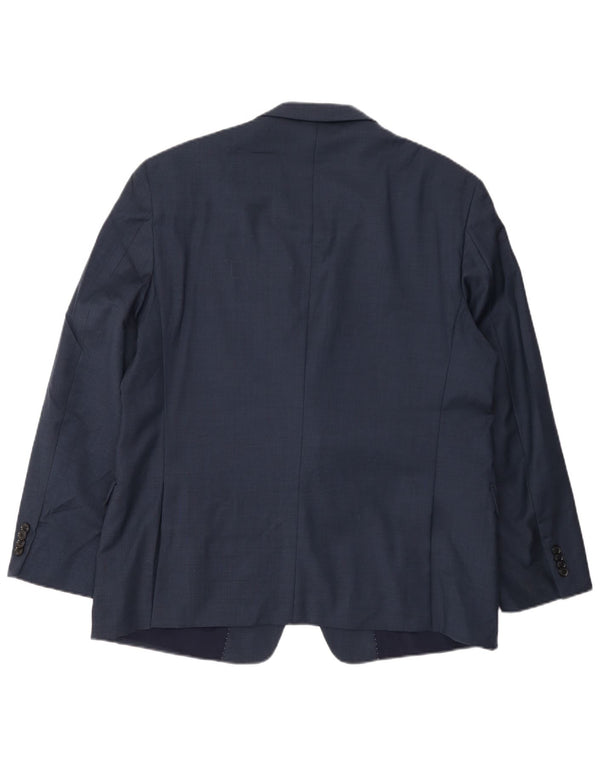 Tommy Hilfiger Mens 2 Button Blazer Jacket UK 46 3XL Navy Blue Wool