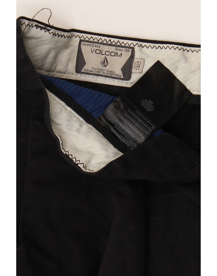 Volcom Mens Straight Chino Trousers W32 L30 Black Cotton