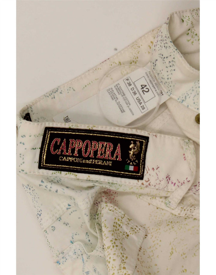 Cappopera Womens Casual Trousers IT 42 Medium W26 L29 Off White