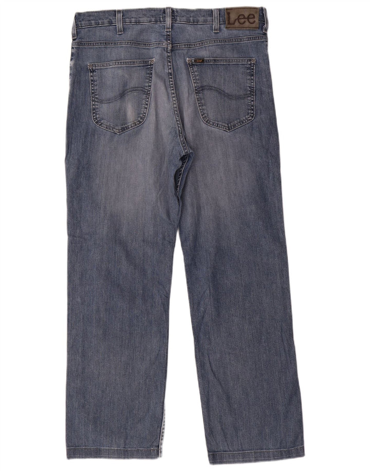 LEE Mens Brooklyn Straight Jeans W36 L29 Blue Cotton