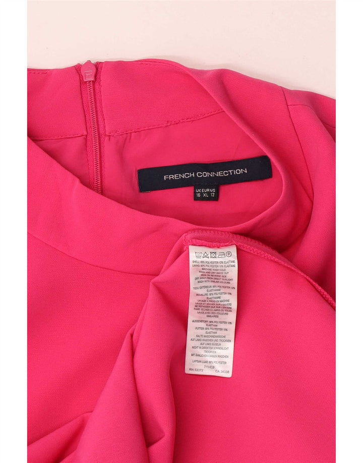 French Connection Womens Sleeveless Sheath Dress UK 16 Large Pink Polyester