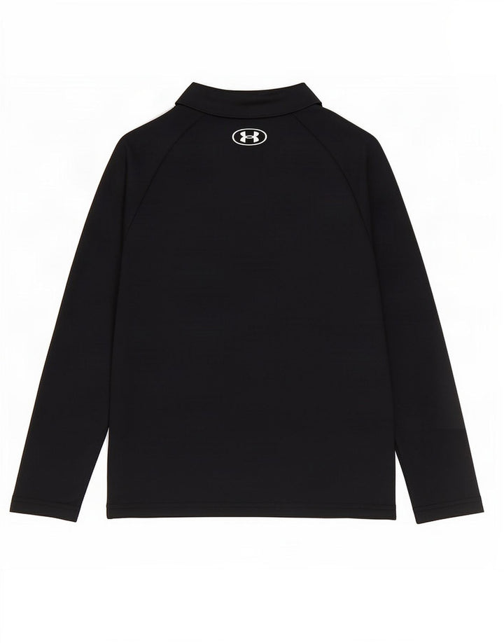 Under Armour Boys Zip Neck Pullover Tracksuit Top 6-7 Years XS Black