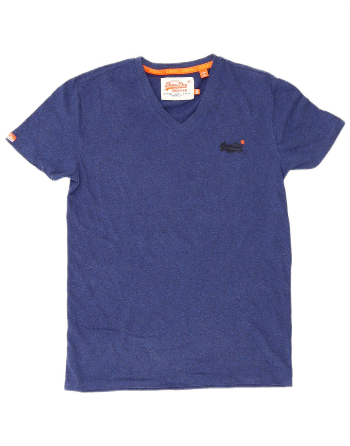 Superdry Mens T-Shirt Top Small Navy Blue Cotton