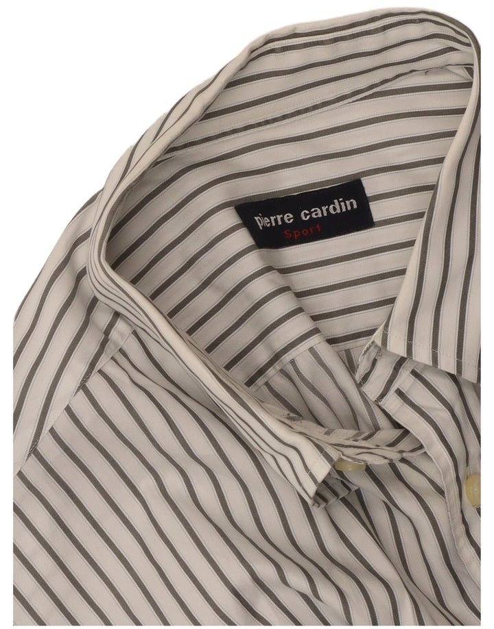Pierre Cardin Mens Shirt XL White Striped