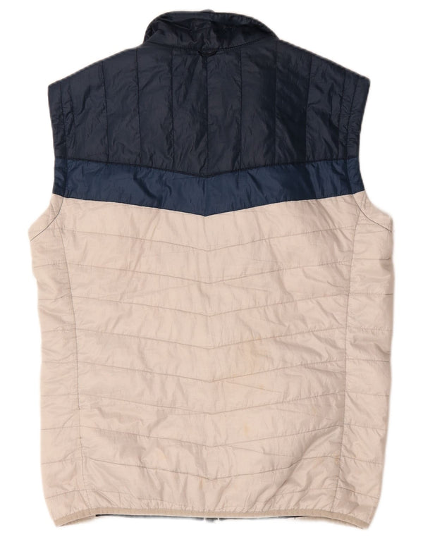 Timberland Mens Padded Gilet UK 38 Medium White Colourblock Polyester